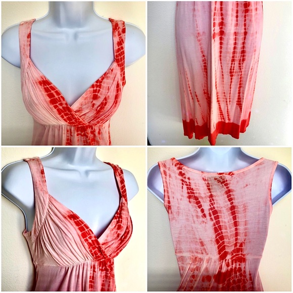 PINK ROSE⚡️Tie-Dye Spring/Summer Maxi Dress_M - Picture 3 of 8